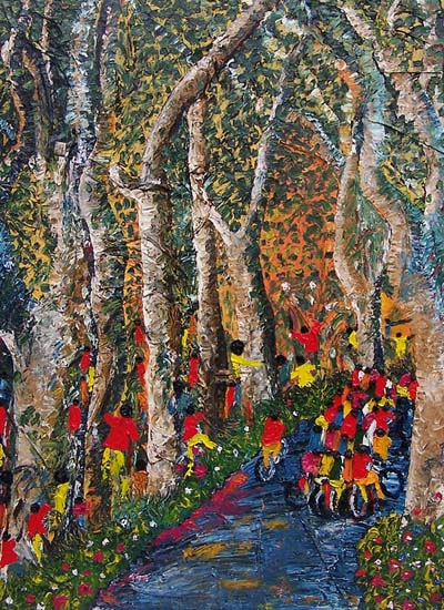 Peinture de l'artiste congolais Dieudonn� Moukala