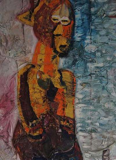 Peinture de l'artiste congolais Dieudonn� Moukala