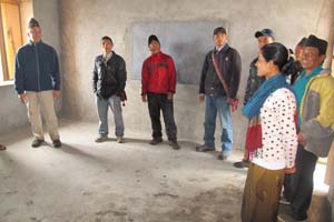 C�r�monie d'inauguration de la nouvelle �cole de Runchet avec Christian GUILLEMOT, pr�sident des Amis de Laprak